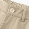Beige Tencel cotton curved knife pants for women, high-waisted, slimming, with a drape, 9-inch wide-leg casual pants Application Scenario
